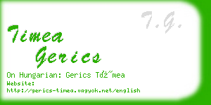 timea gerics business card